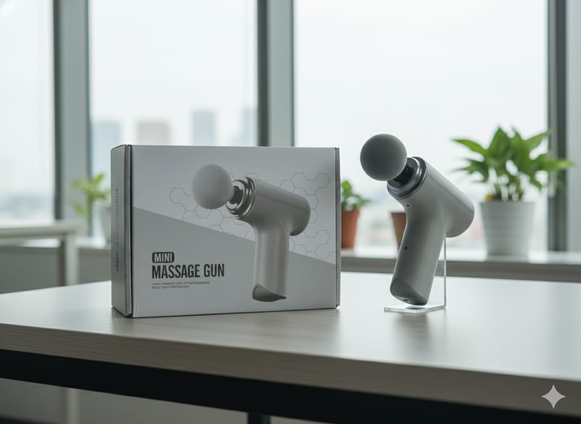 Mini Massage Gun | Portable Deep Tissue Muscle Massager | Rechargeable Body Relaxer